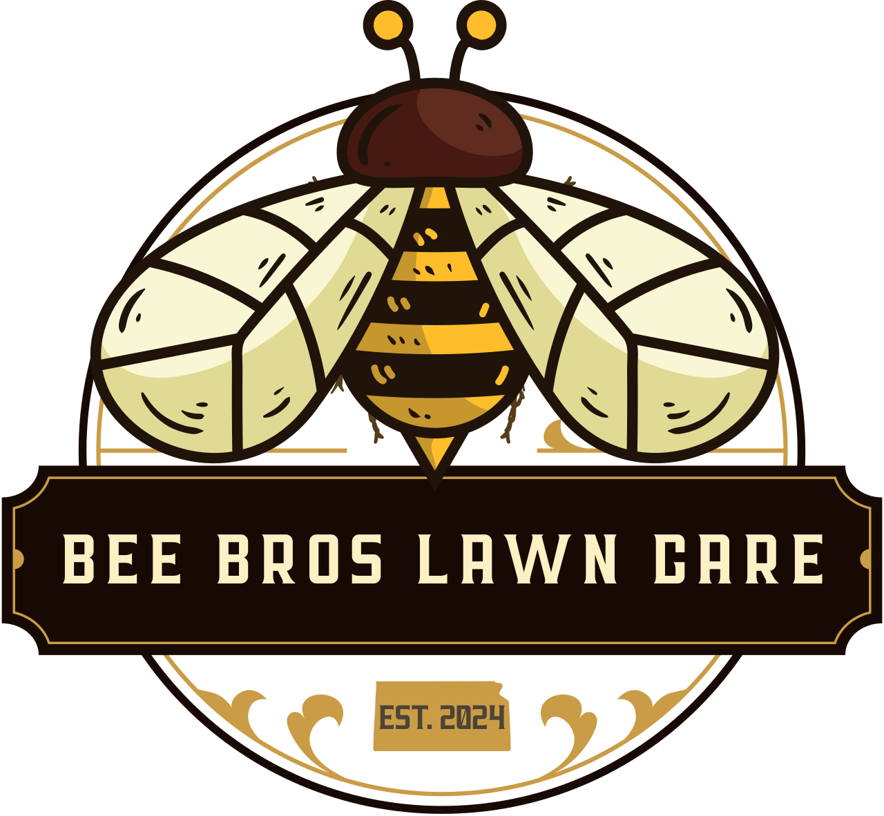 Bee Bros Lawn Care Logo